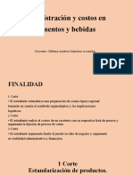 Administración y Costos en Alimentos y Bebidas