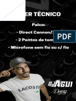 Rider Técnico e Camarim