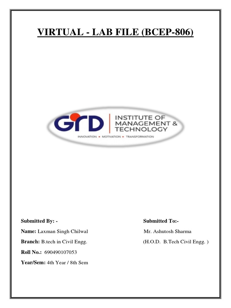 Virtual Lab File | PDF | Technical Drawing | Auto Cad
