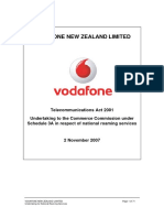 Vodafone National Roaming Undertaking FINAL PUBLIC