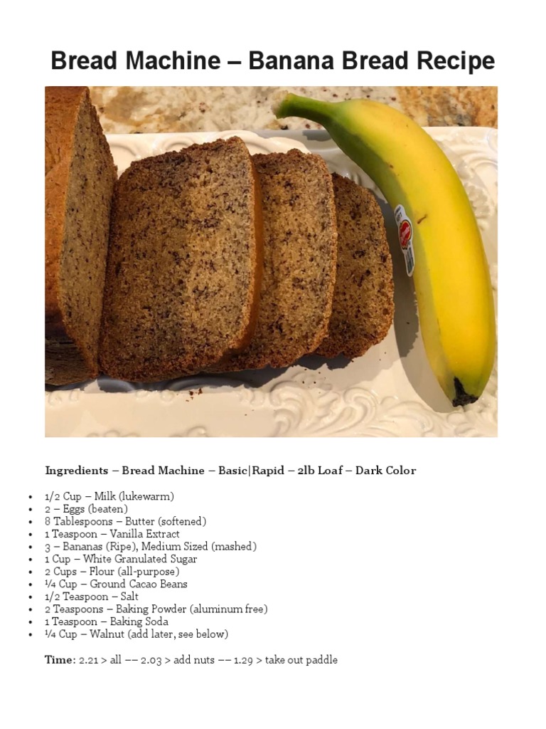 Banana Bread PDF Breads Baking