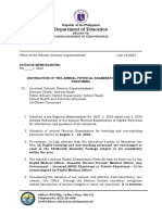 2023 Memo On Annual Physical Examination of DepEd Personnel