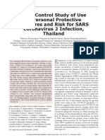 Case-Control Study of Use of Personal Protective Measures and Risk For SARS Coronavirus 2 Infection, Thailand