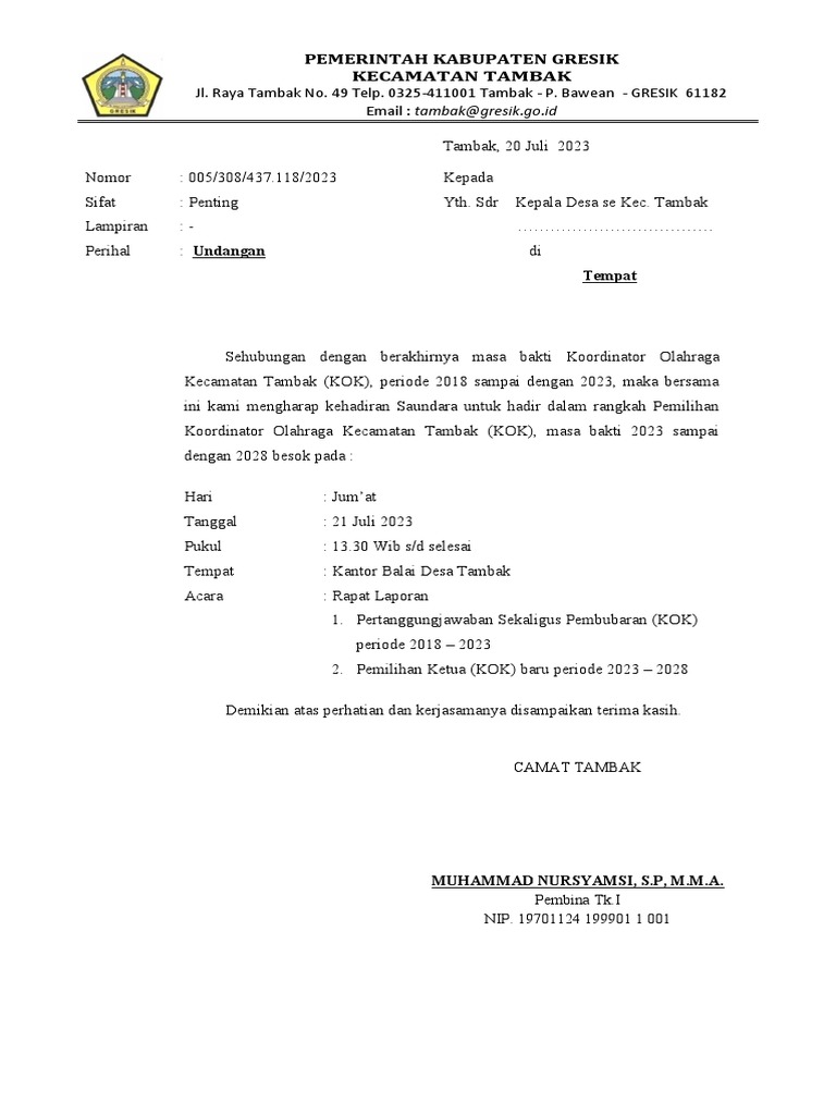 Undangan Rapat | PDF