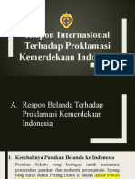 A. Respon Belanda & PBB THD Proklamasi Kemerdekaan Indonesia