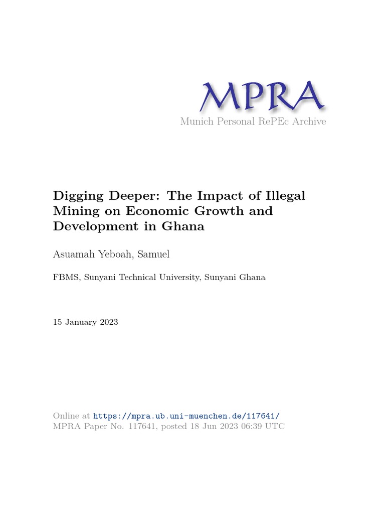 Impact of Illegal Mining on Ghana's Economy | PDF | Mining | Agriculture