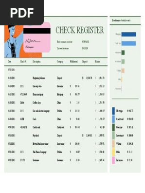 Check Register With Chart
