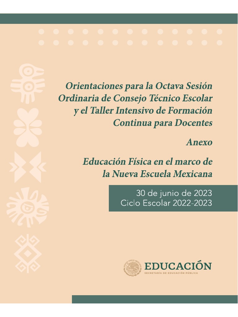 Anexo Educacion Fisica En El Marco De La Nueva Escuela Mexicana Pdf
