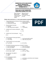 Soal PAS Kls VII 2022-2023 Pilihan Ganda