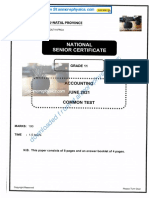 Accounting Grade 11 June 2021 QP and Memo