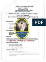 Plan de Trabajo Juramentacion de Brigada Escolar 2018