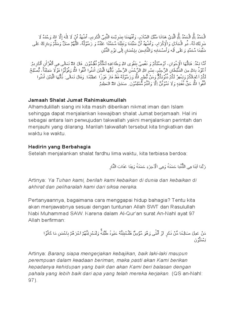 Khutbah Jum'at PDF