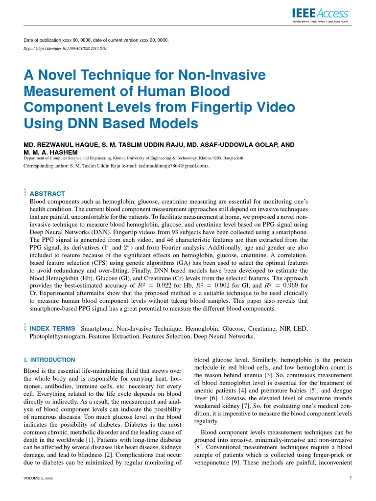 IEEE Access Accepted | PDF | Amplitude | Infrared