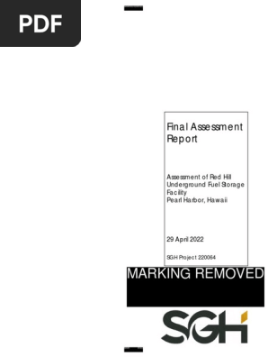 Red Hill Fuel Storage Assessment Report | PDF | Pipeline Transport