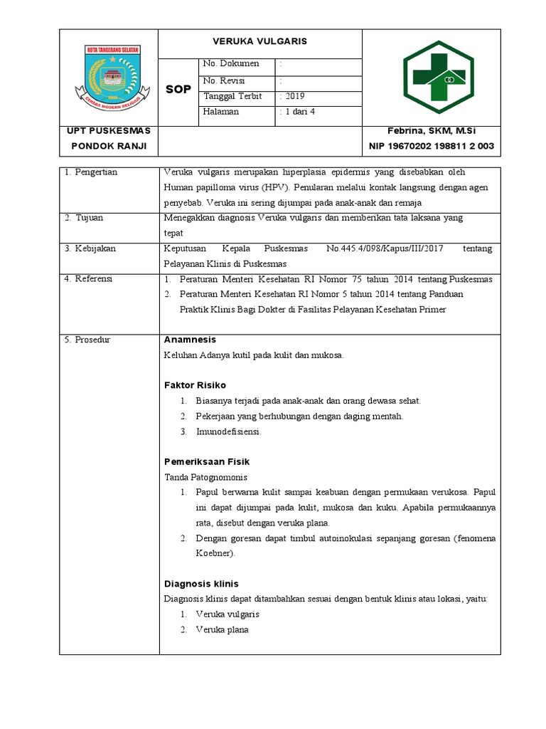 PPK Veruka Vulgaris | PDF