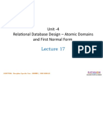 Unit 4 - Lecture 17 - RDBMS
