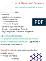 3.0 Structures of Metals and Ceramics: How Do Atoms Arrange Themselves in Ordered Structures (Crystals) ?