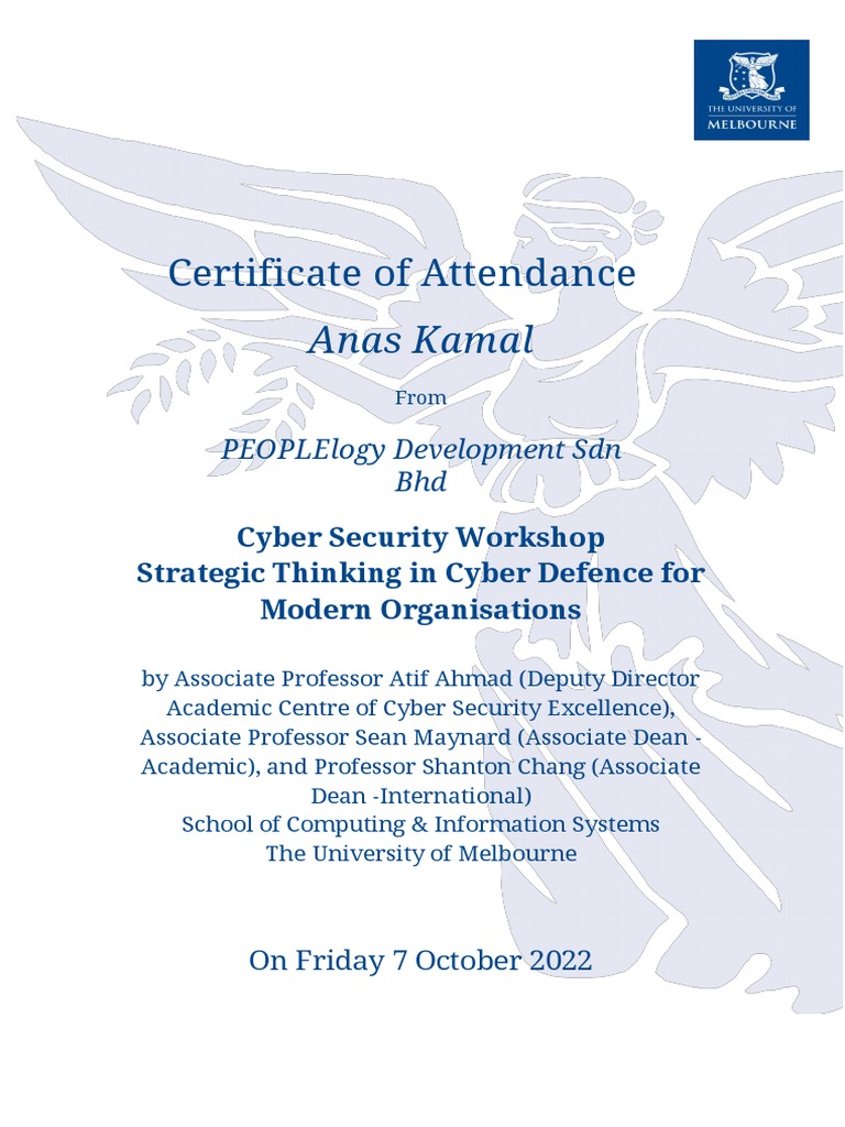 Cybersecurity Workshop Strategic Thinking In Cyber Defence For Modern