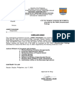 Complaint Against Junpit Pagasian - Sec. 86 of RA 10654 For Filing BFAR