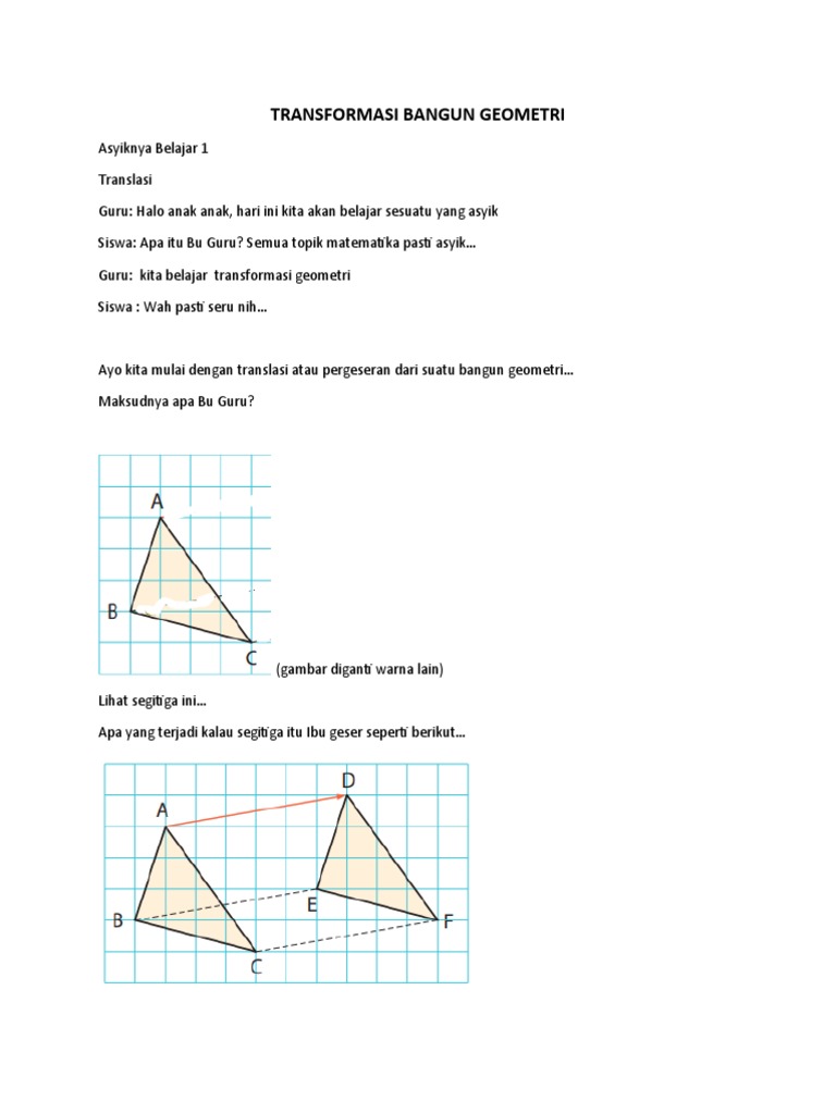 Transformasi Bangun Geometri Final | PDF