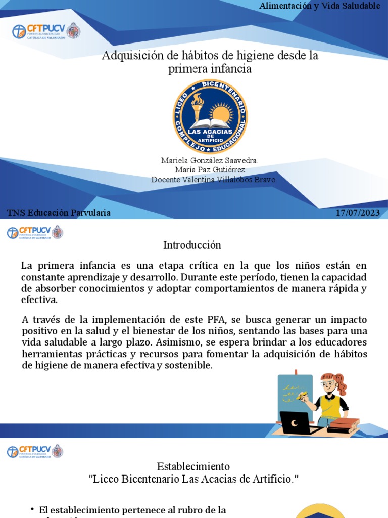 Adquisición de Hábitos de Higiene Desde La Primera Infancia | PDF ...