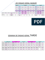 Horario Ensaio