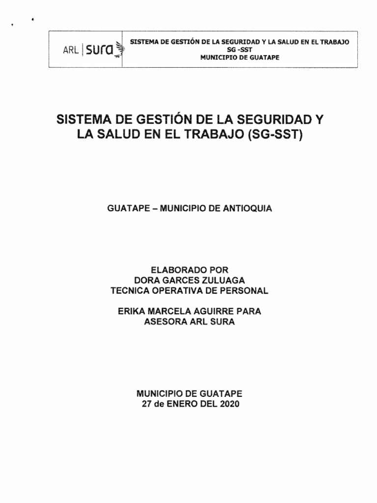 Plan de Seguridad y Salud en El Trabajo Año 2023 | PDF