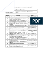 Cronograma de Actividades Creativa 2023-1