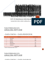 Manajemen Puskesmas Penugasan Komprehensif PKM Sidorahayu (Geric Aprikanda & Kaharudin)