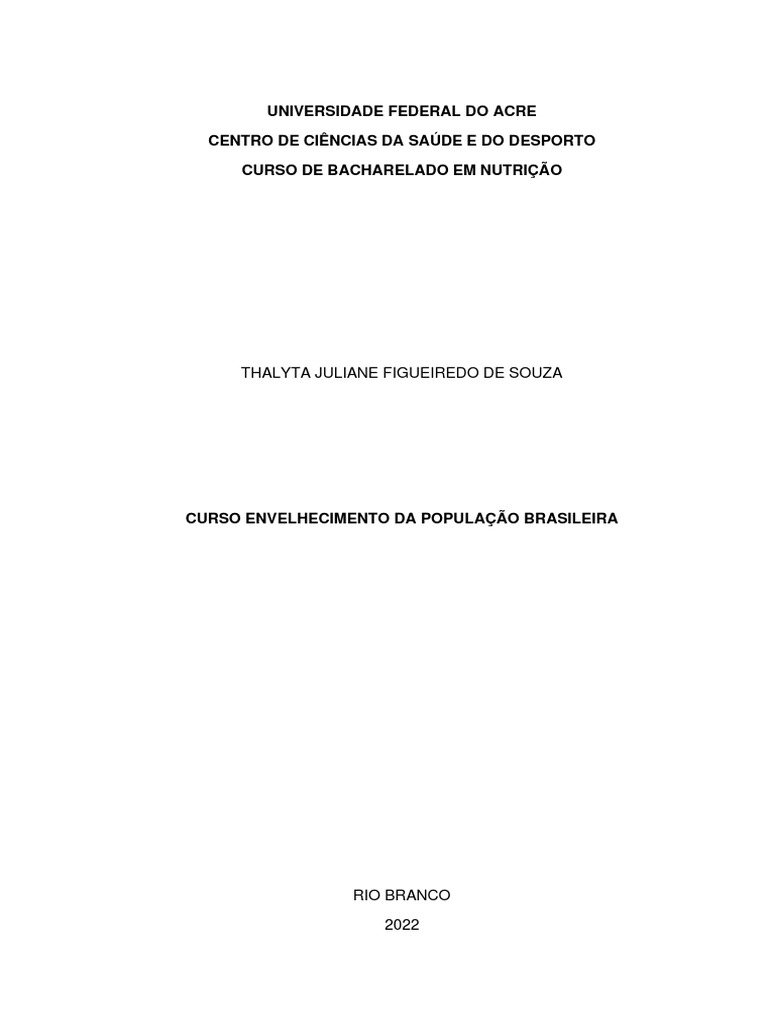 Envelhecimento Saudável no Brasil: Desafios e Políticas | PDF ...
