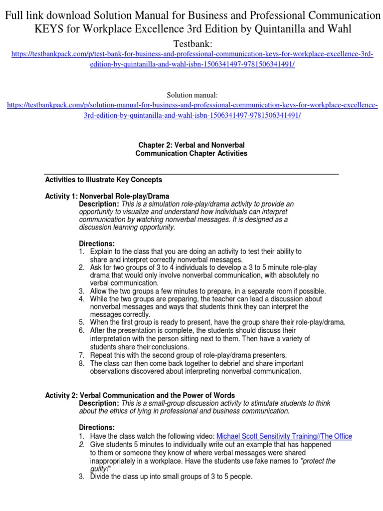 Business and Professional Communication KEYS For Workplace Excellence ...