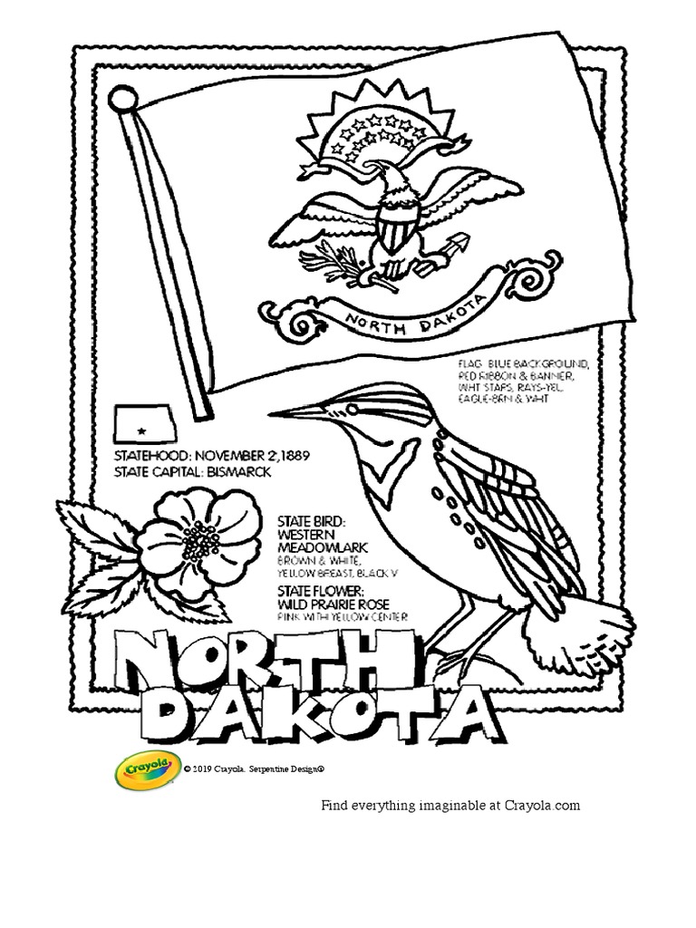 North Dakota Coloring Page - Crayola | PDF