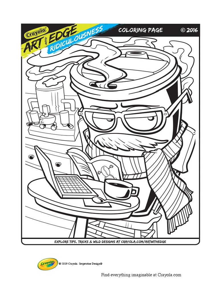 Art With Edge Ridiculousness Coloring Page Crayola PDF