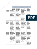 Lesson Three Rubric - Revised