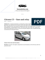 Fuse Box Diagram Citroen C3 With Assignment and Location