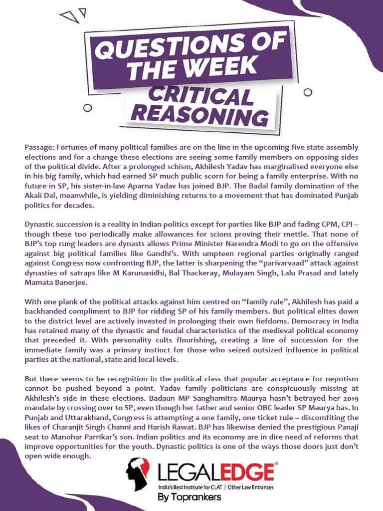 Critical Reasoning Pdf