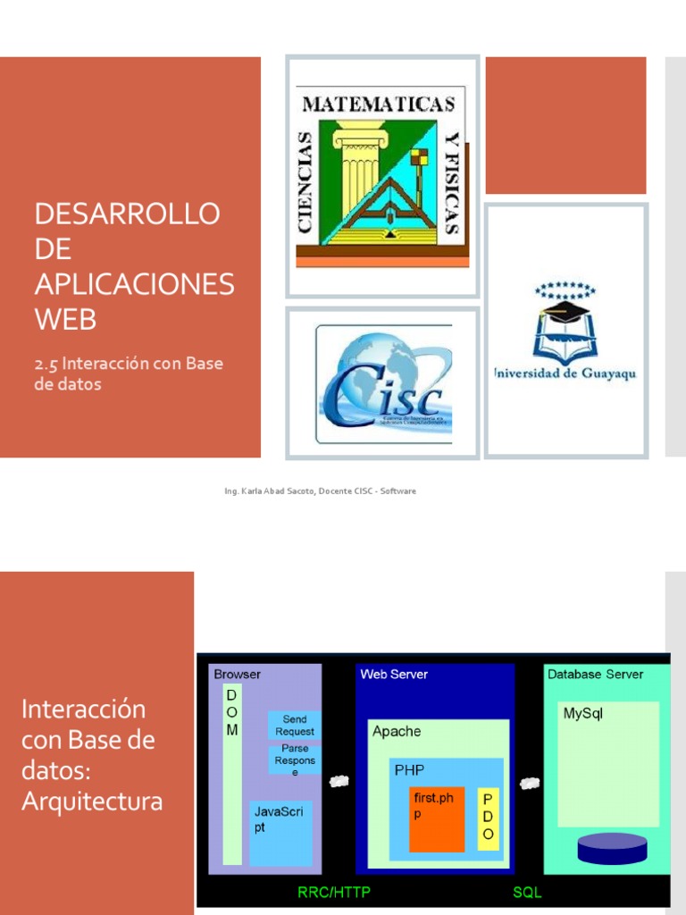 Interaccion con base de datos desarrollo web pdf php sql