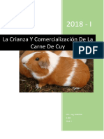 La Crianza Y Comercialización de La Carne de Cuy: UCV - Ing. Industrial E-203 2018 - I
