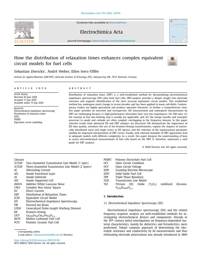 Dierickx 2020 PDF Solid Oxide Fuel Cell Electrochemistry