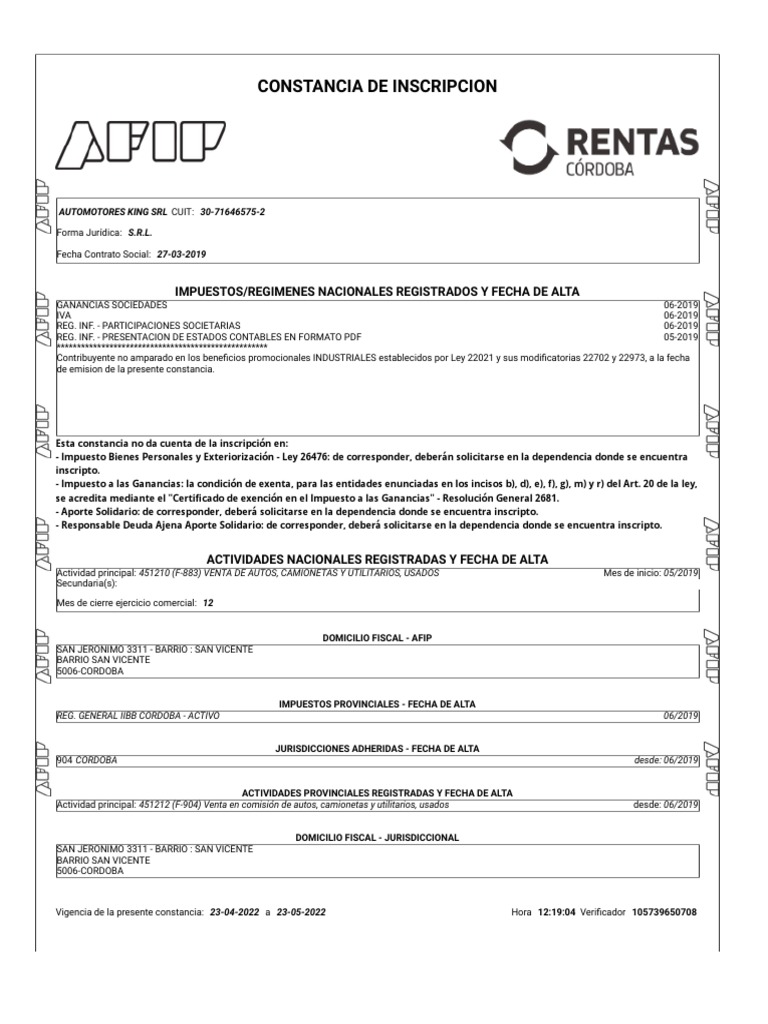 AFIP - Administración Federal de Ingresos Públicos | PDF | Impuestos ...