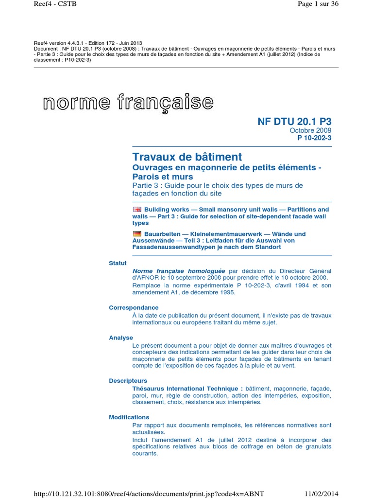 Guide sur les murs de façade en maçonnerie | PDF | Mur | Code de la ...