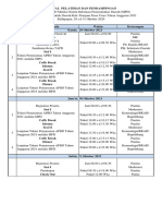 Jadwal Kegiatan Pelatihan SIPD TA 2021