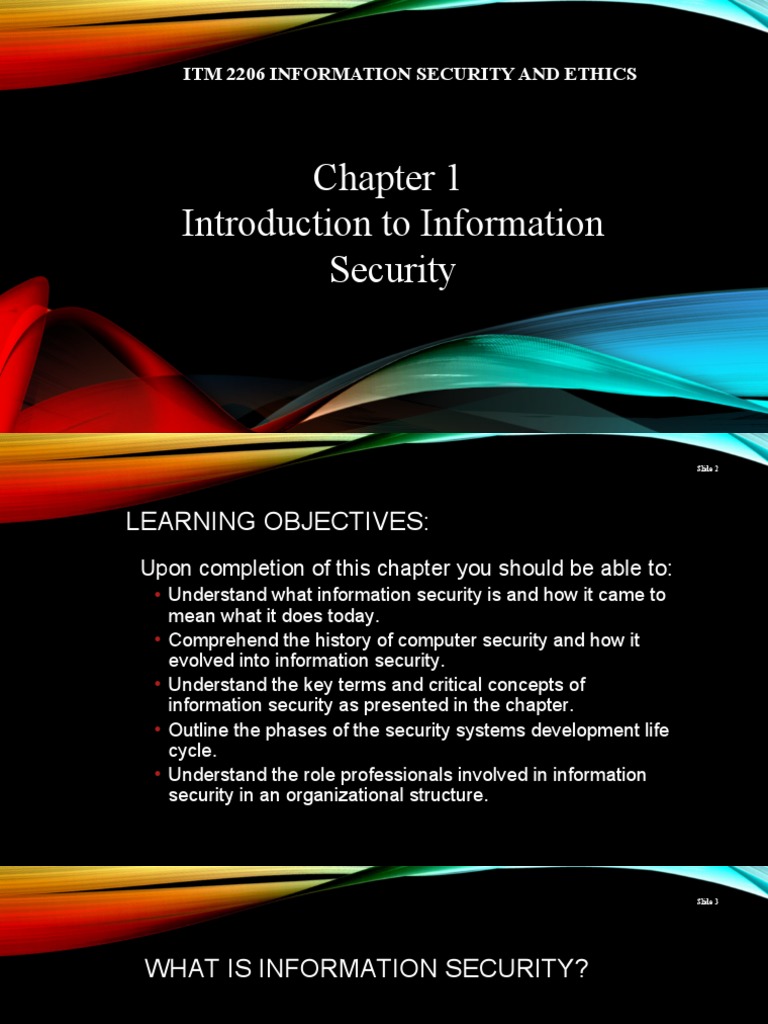 Week 1 Introduction To Information Security Pdf Information