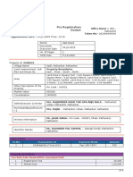 Pre Registration Docket: SR - No Transaction Id Payment Mode Amount