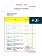 Packing List (PO 22.0040)