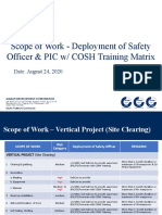 Deployment of Safety Officer Per Scope of Work