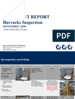 Close Out Report For Barracks Inspection