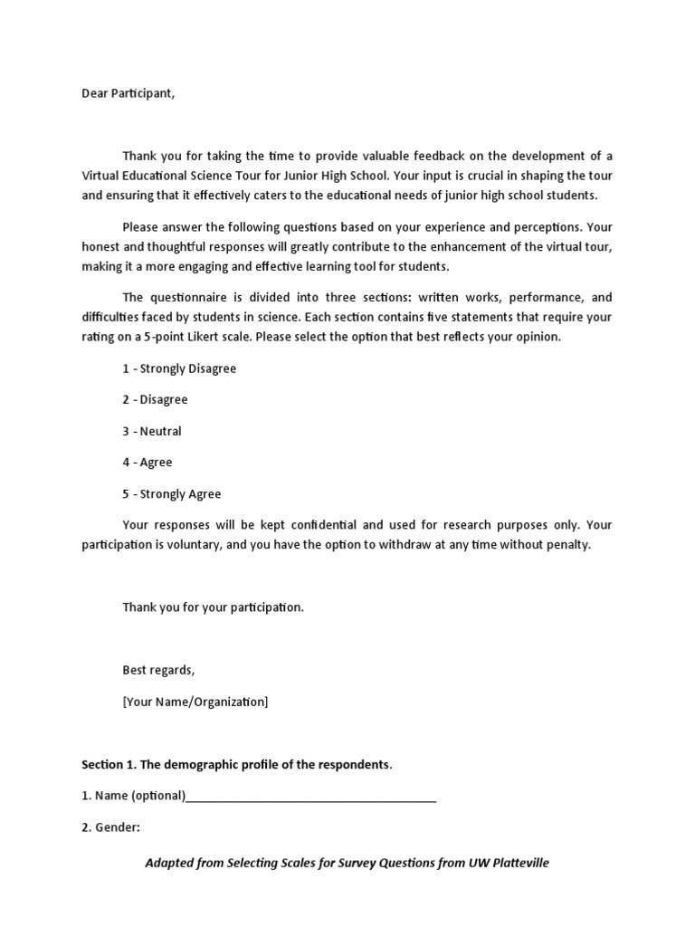 Feedback for Junior High Science Tour | PDF | Science | Learning