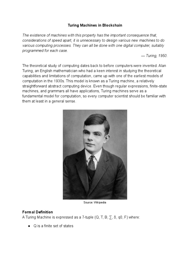 Turing machine in blockchain pdf computer programming computer