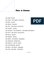 Body Parts in German